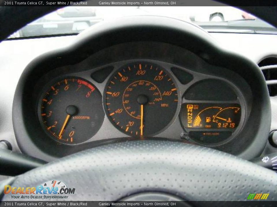 2001 Toyota Celica GT Super White / Black/Red Photo #16