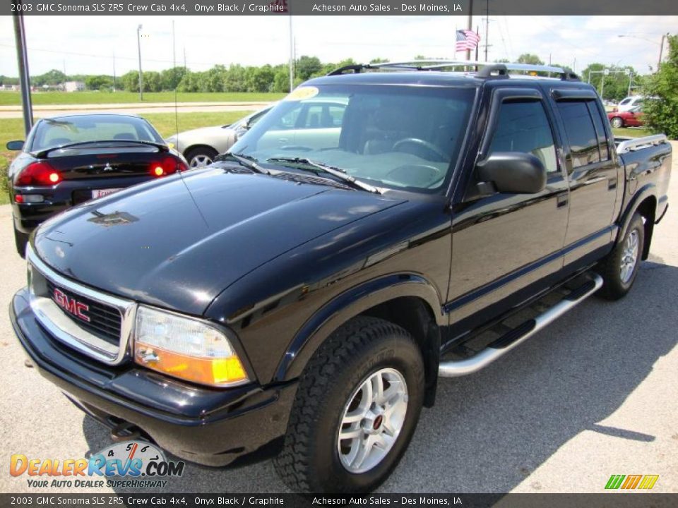 2003 GMC Sonoma SLS ZR5 Crew Cab 4x4 Onyx Black / Graphite Photo #1