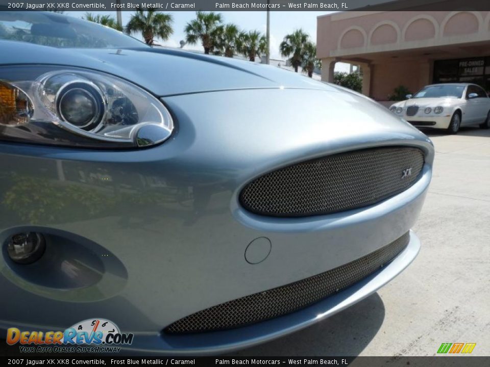 2007 Jaguar XK XK8 Convertible Frost Blue Metallic / Caramel Photo #8