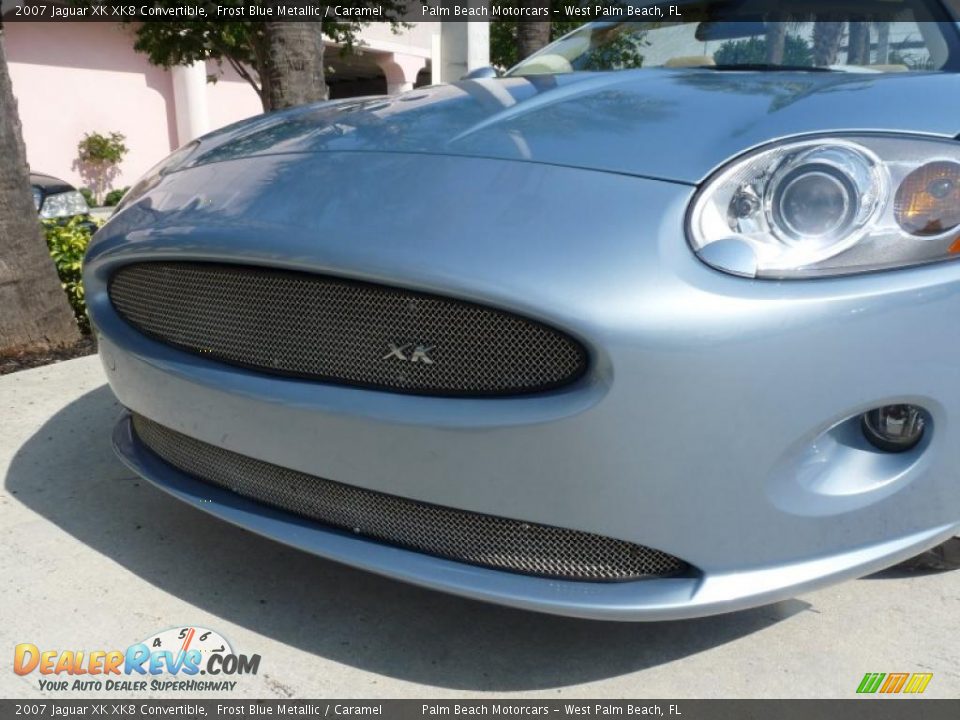 2007 Jaguar XK XK8 Convertible Frost Blue Metallic / Caramel Photo #9