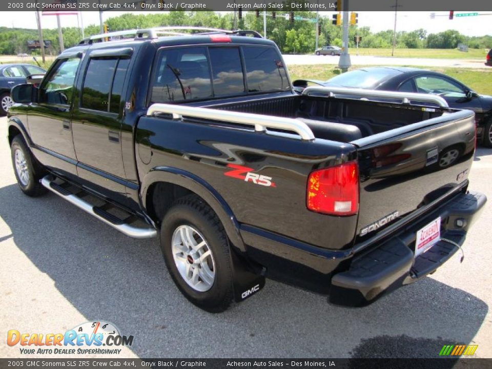 2003 GMC Sonoma SLS ZR5 Crew Cab 4x4 Onyx Black / Graphite Photo #4
