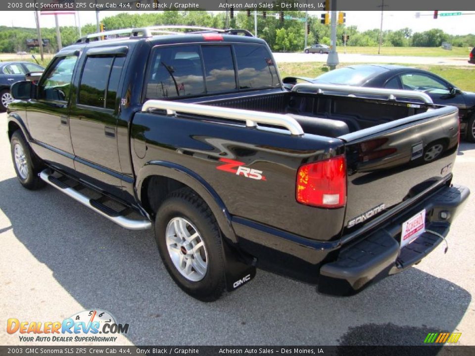 2003 Gmc Sonoma Sls Zr5 Crew Cab 4x4 Onyx Black Graphite Photo 4