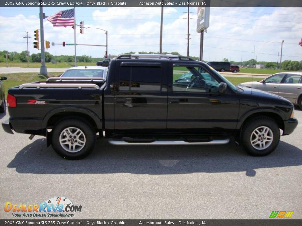 2003 GMC Sonoma SLS ZR5 Crew Cab 4x4 Onyx Black / Graphite Photo #7