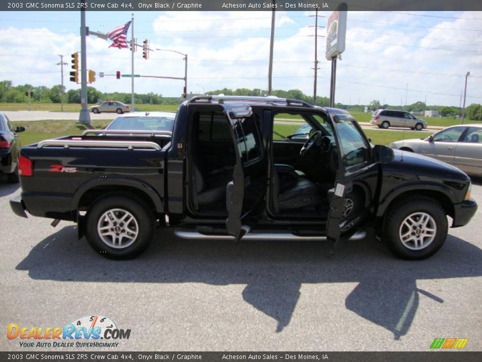 2003 Gmc Sonoma Sls Zr5 Crew Cab 4x4 Onyx Black Graphite Photo 8