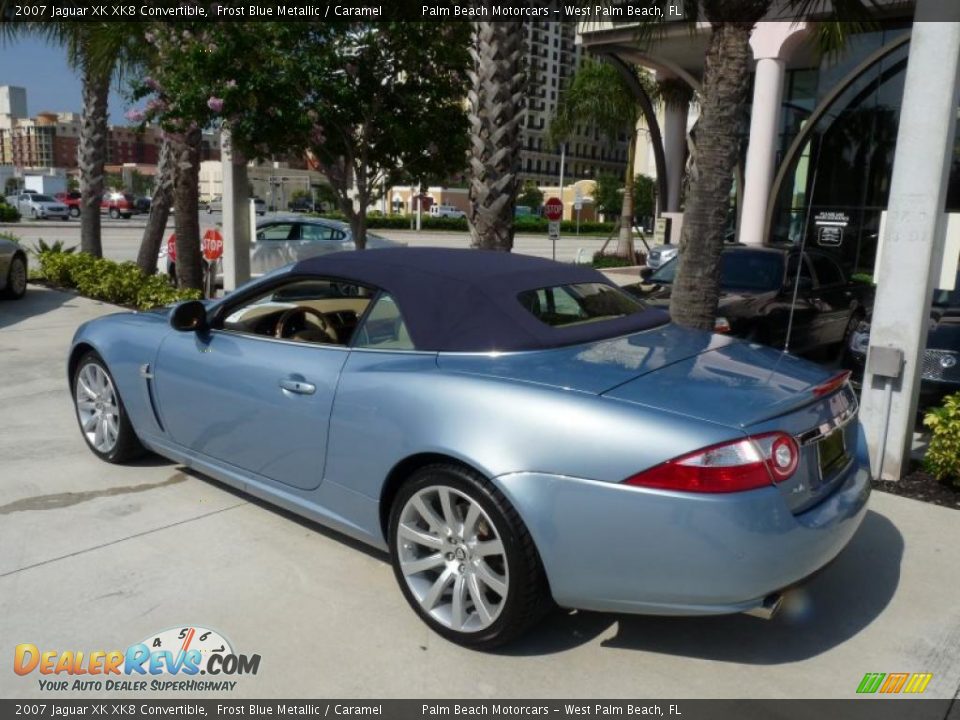 2007 Jaguar XK XK8 Convertible Frost Blue Metallic / Caramel Photo #15