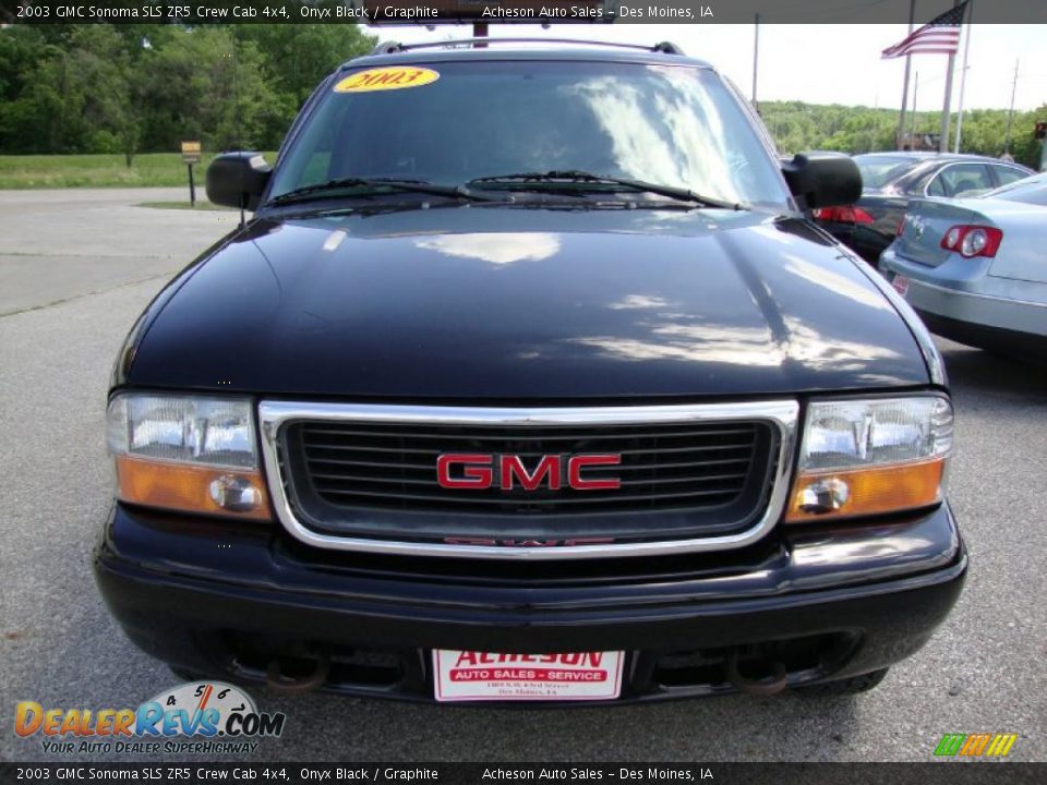 2003 GMC Sonoma SLS ZR5 Crew Cab 4x4 Onyx Black / Graphite Photo #10