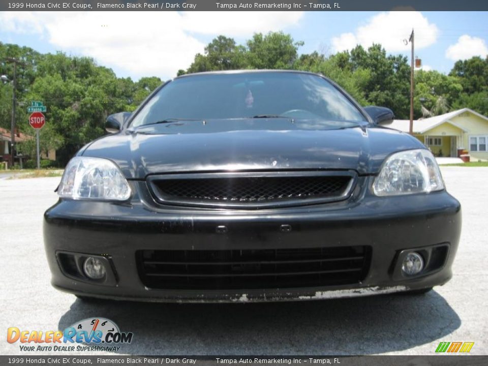 1999 Honda Civic EX Coupe Flamenco Black Pearl / Dark Gray Photo #1