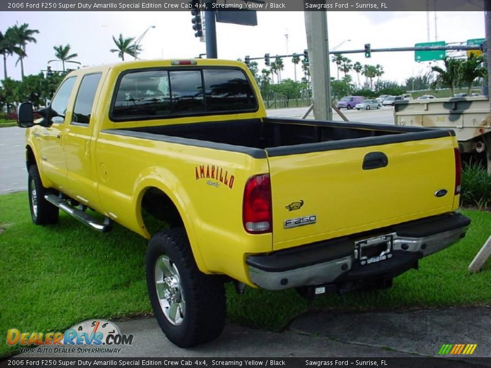 2006 Ford F250 Super Duty Amarillo Special Edition Crew Cab 4x4 Screaming Yellow / Black Photo #5