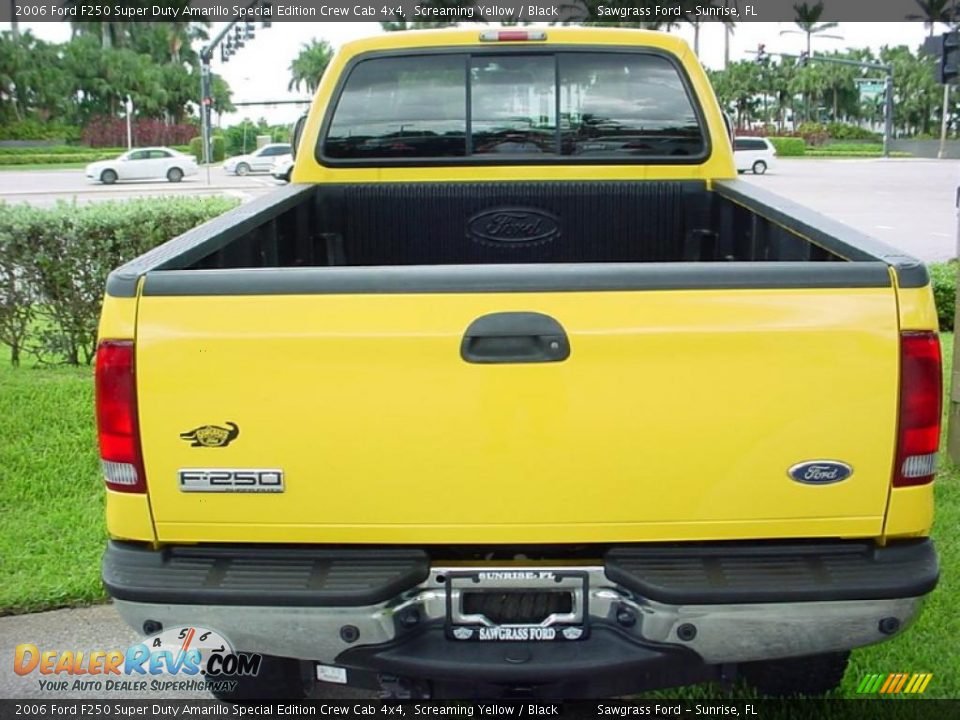 2006 Ford F250 Super Duty Amarillo Special Edition Crew Cab 4x4 Screaming Yellow / Black Photo #7