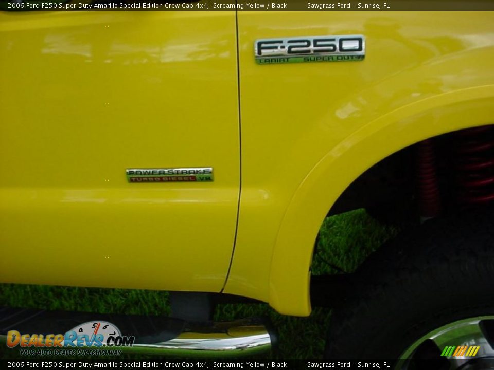 2006 Ford F250 Super Duty Amarillo Special Edition Crew Cab 4x4 Screaming Yellow / Black Photo #13