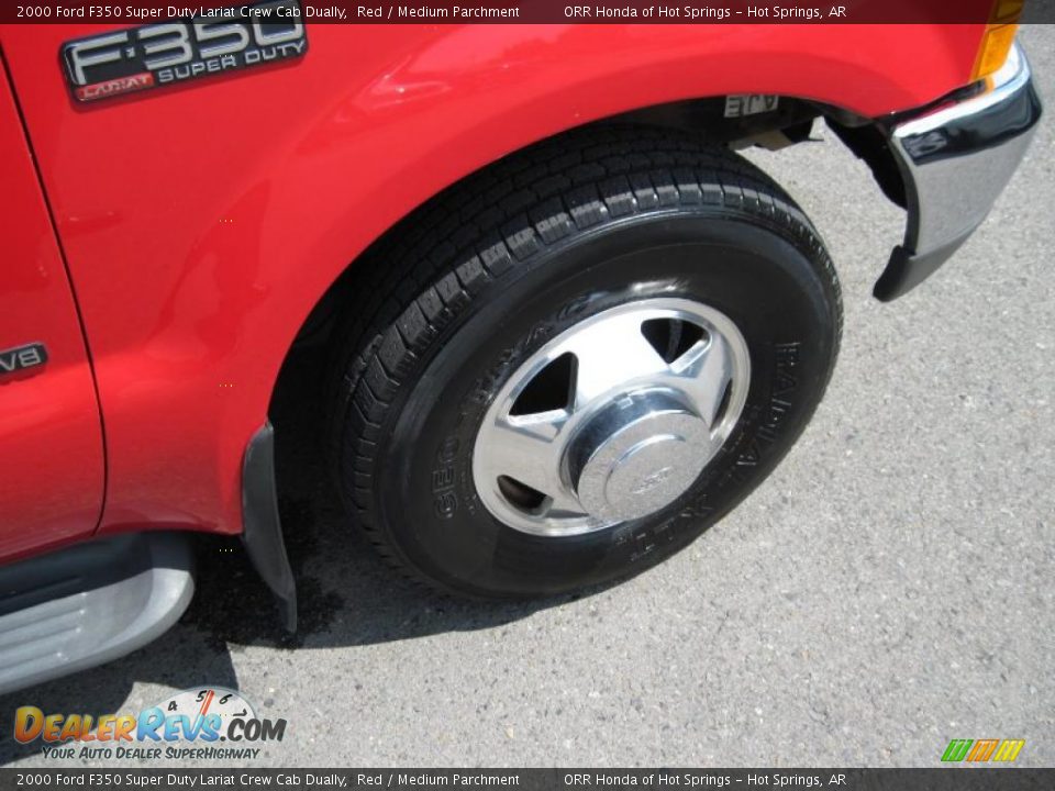 2000 Ford F350 Super Duty Lariat Crew Cab Dually Red / Medium Parchment Photo #12
