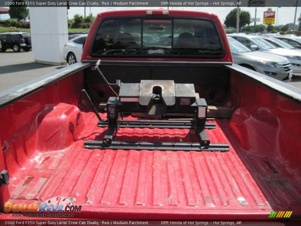 2000 Ford F350 Super Duty Lariat Crew Cab Dually Red / Medium Parchment Photo #15