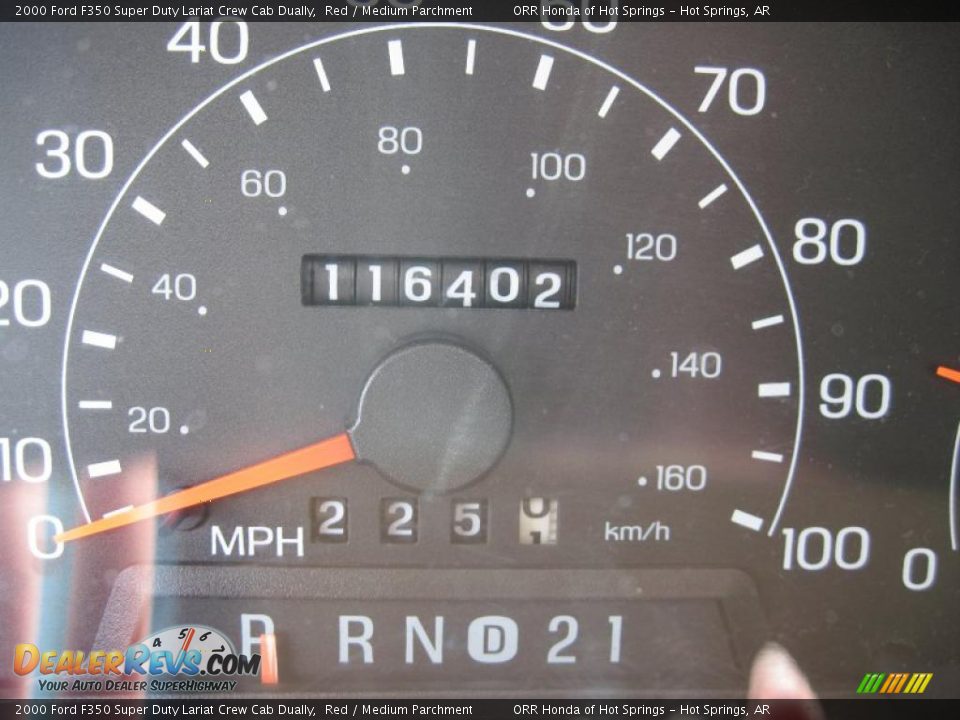 2000 Ford F350 Super Duty Lariat Crew Cab Dually Red / Medium Parchment Photo #20