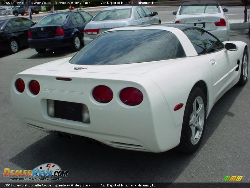 2001 Chevrolet Corvette Coupe Speedway White / Black Photo #3