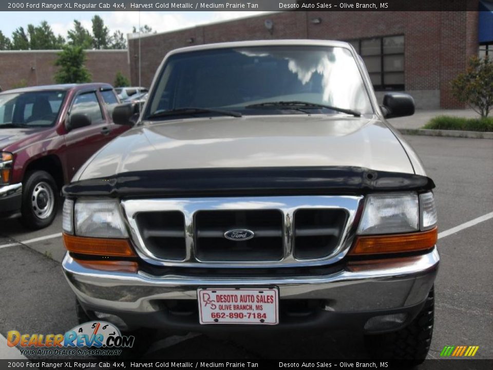 2000 Ford Ranger XL Regular Cab 4x4 Harvest Gold Metallic / Medium Prairie Tan Photo #2