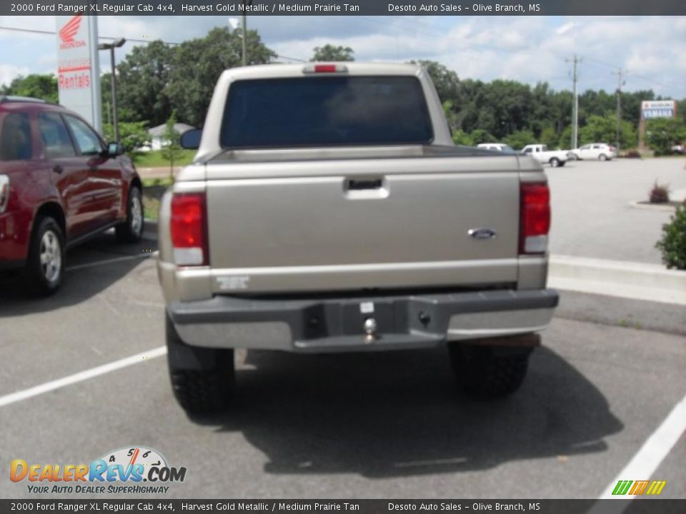 2000 Ford Ranger XL Regular Cab 4x4 Harvest Gold Metallic / Medium Prairie Tan Photo #3