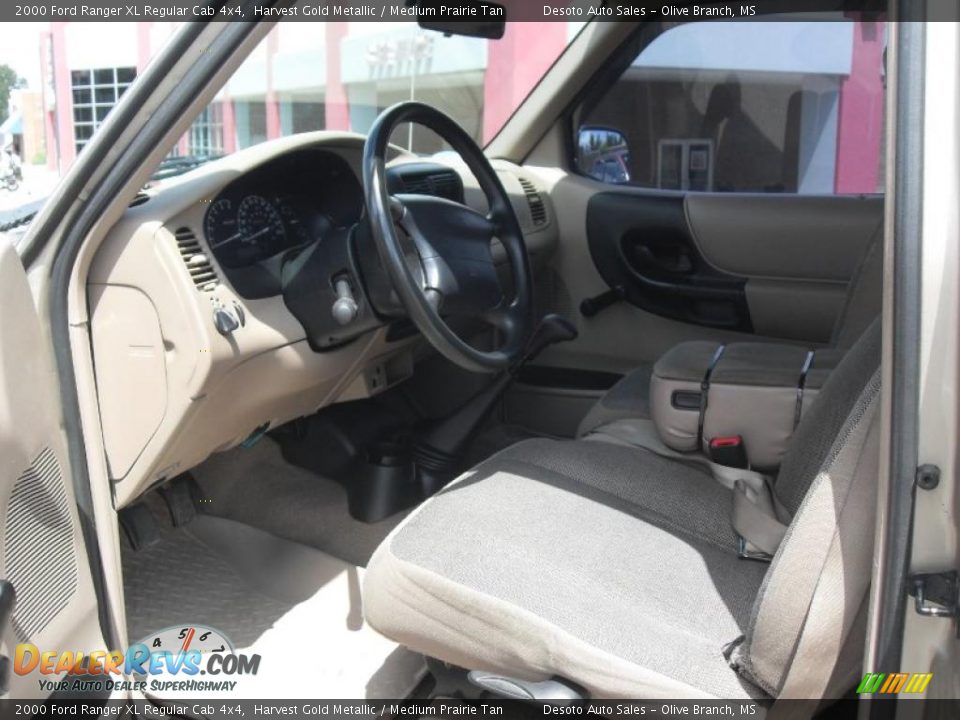 2000 Ford Ranger XL Regular Cab 4x4 Harvest Gold Metallic / Medium Prairie Tan Photo #4