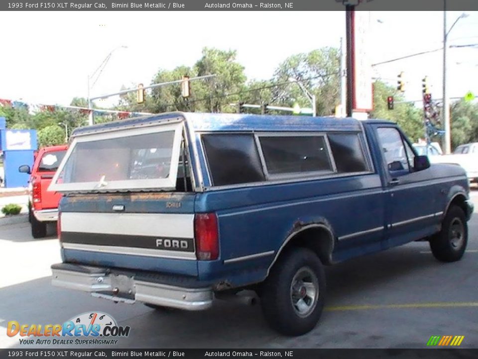 1993 Ford F150 XLT Regular Cab Bimini Blue Metallic / Blue Photo #6