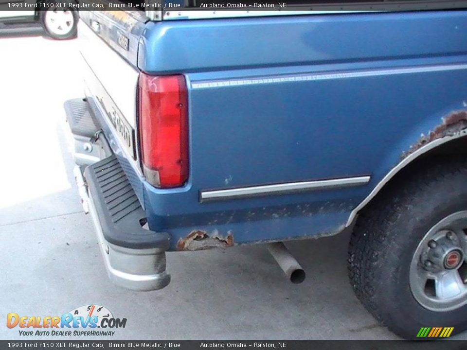 1993 Ford F150 XLT Regular Cab Bimini Blue Metallic / Blue Photo #7