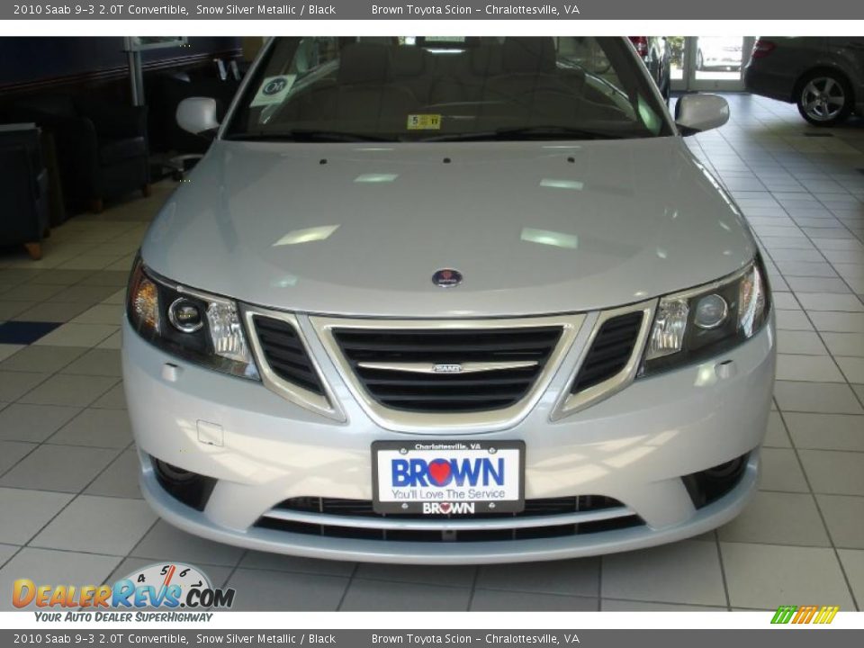 2010 Saab 9-3 2.0T Convertible Snow Silver Metallic / Black Photo #2
