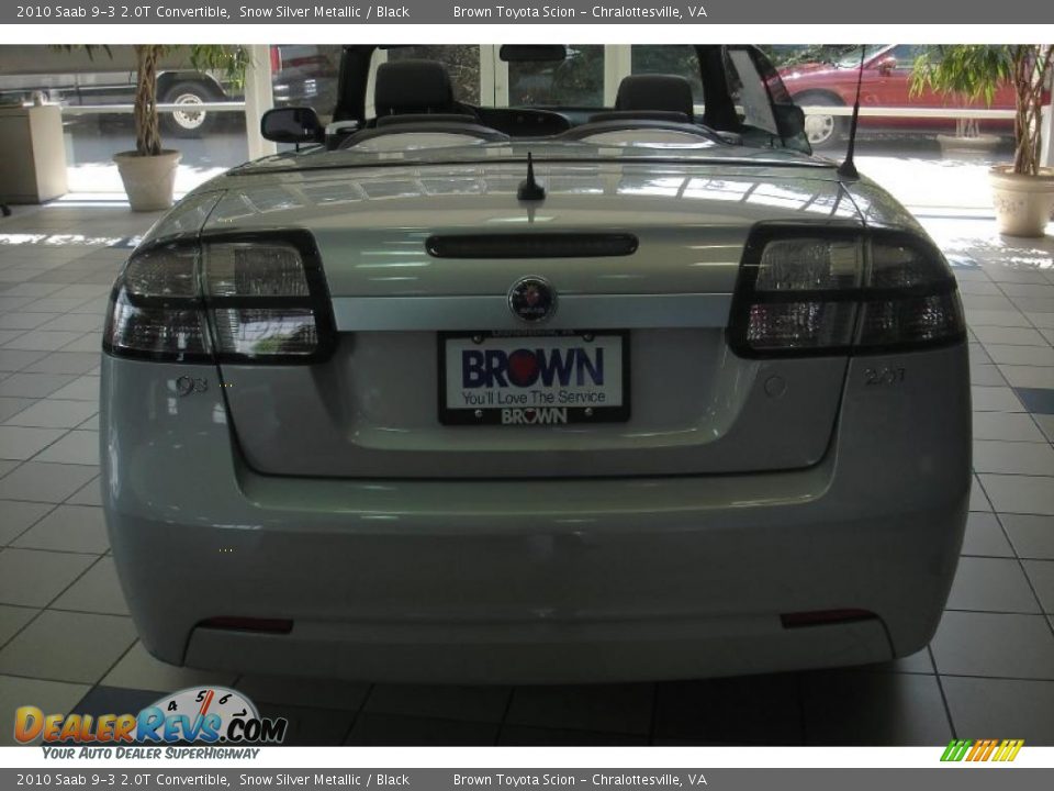 2010 Saab 9-3 2.0T Convertible Snow Silver Metallic / Black Photo #4