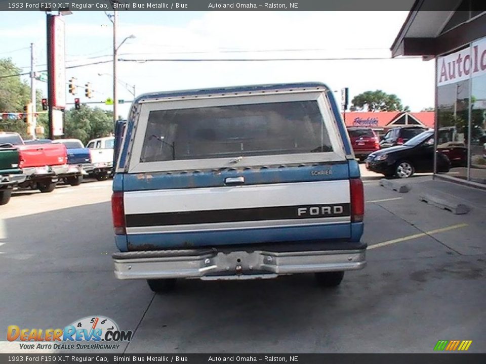 1993 Ford F150 XLT Regular Cab Bimini Blue Metallic / Blue Photo #16