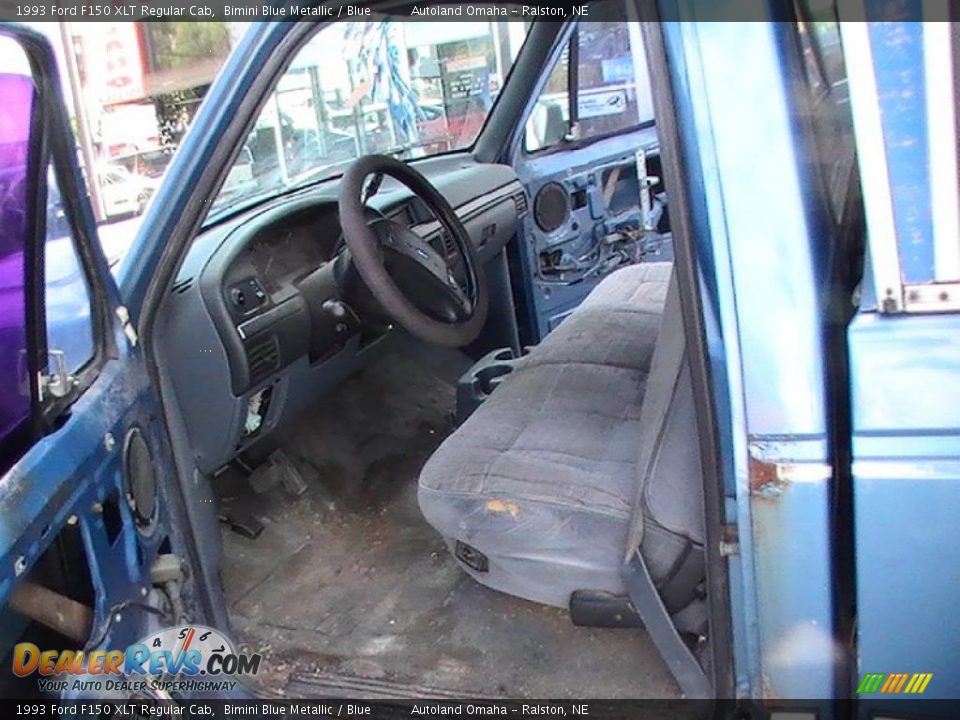 1993 Ford F150 XLT Regular Cab Bimini Blue Metallic / Blue Photo #29