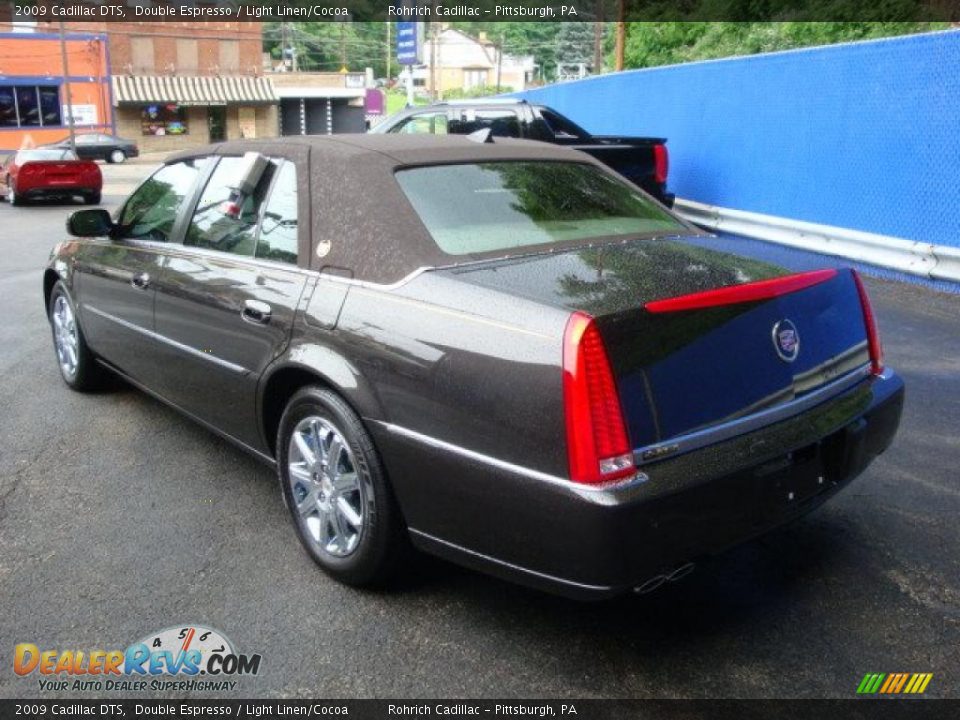 2009 Cadillac DTS Double Espresso / Light Linen/Cocoa Photo #3