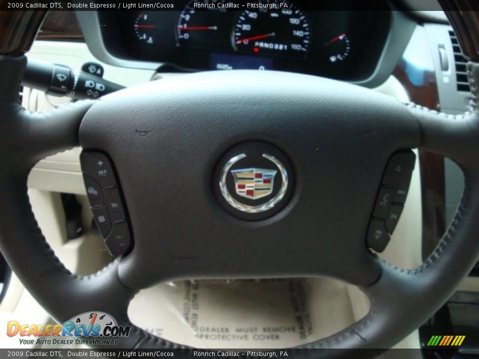 2009 Cadillac DTS Double Espresso / Light Linen/Cocoa Photo #16