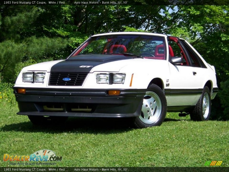 1983 Ford Mustang GT Coupe White / Red Photo #1