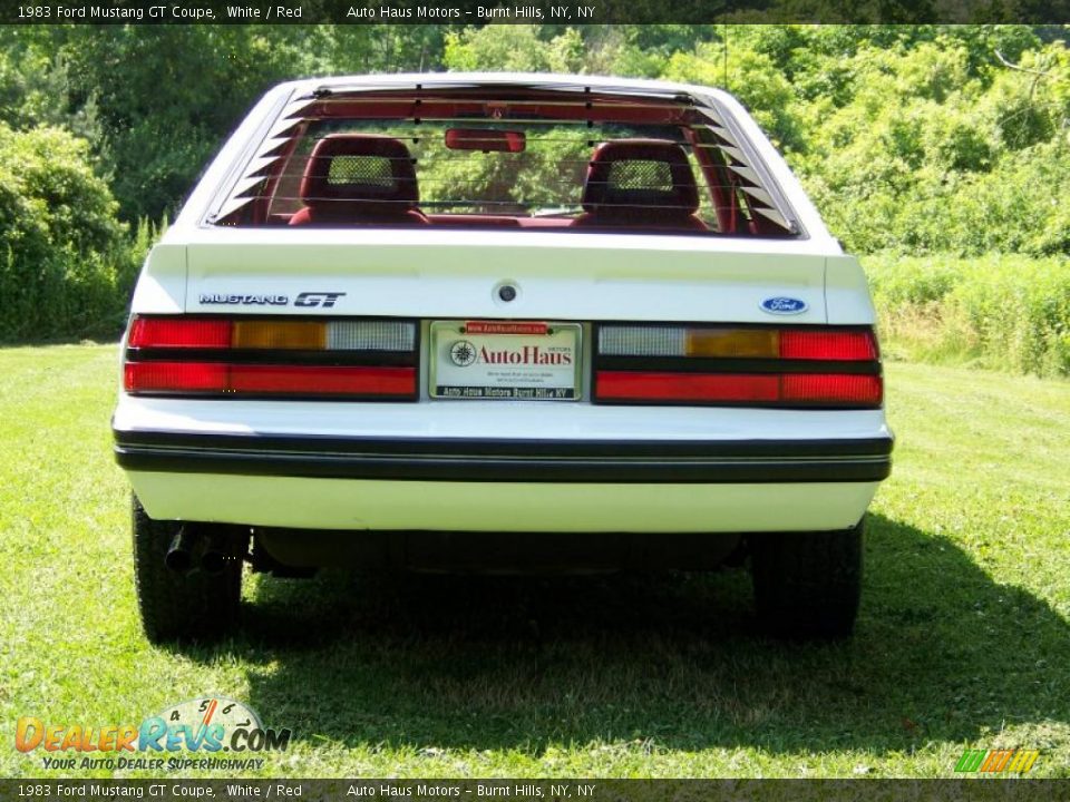 1983 Ford Mustang GT Coupe White / Red Photo #6