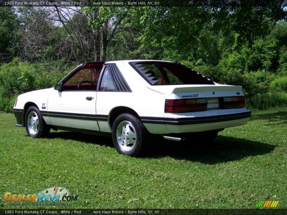 1983 Ford Mustang GT Coupe White / Red Photo #7