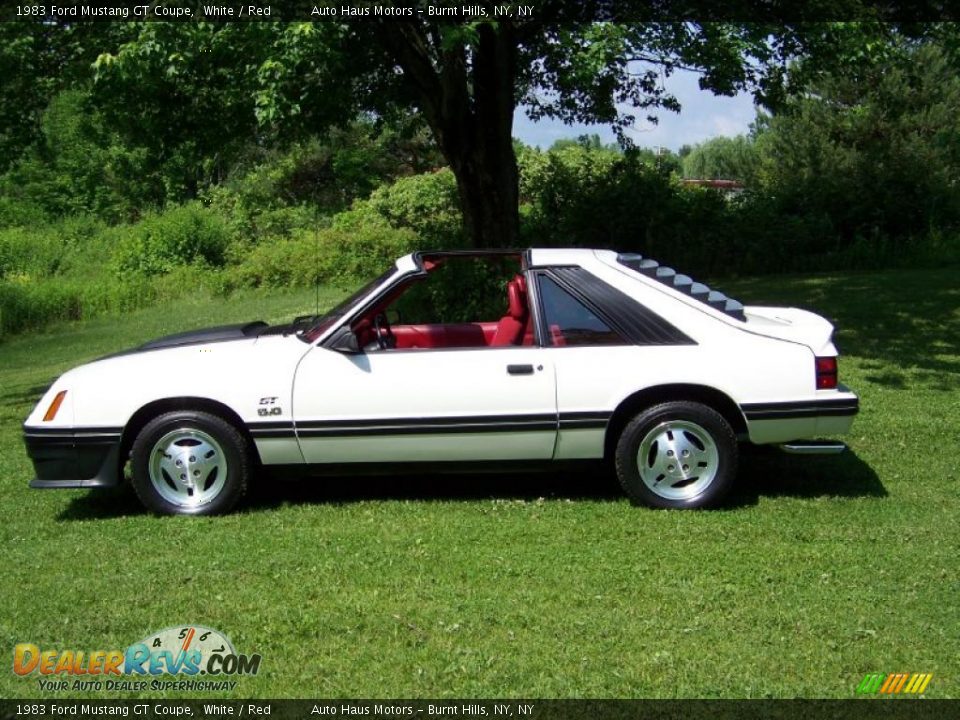 1983 Ford Mustang GT Coupe White / Red Photo #8