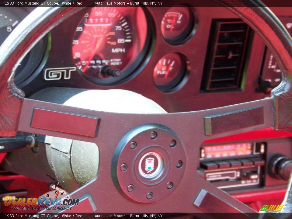 1983 Ford Mustang GT Coupe White / Red Photo #24