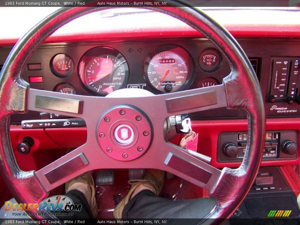 1983 Ford Mustang GT Coupe White / Red Photo #26