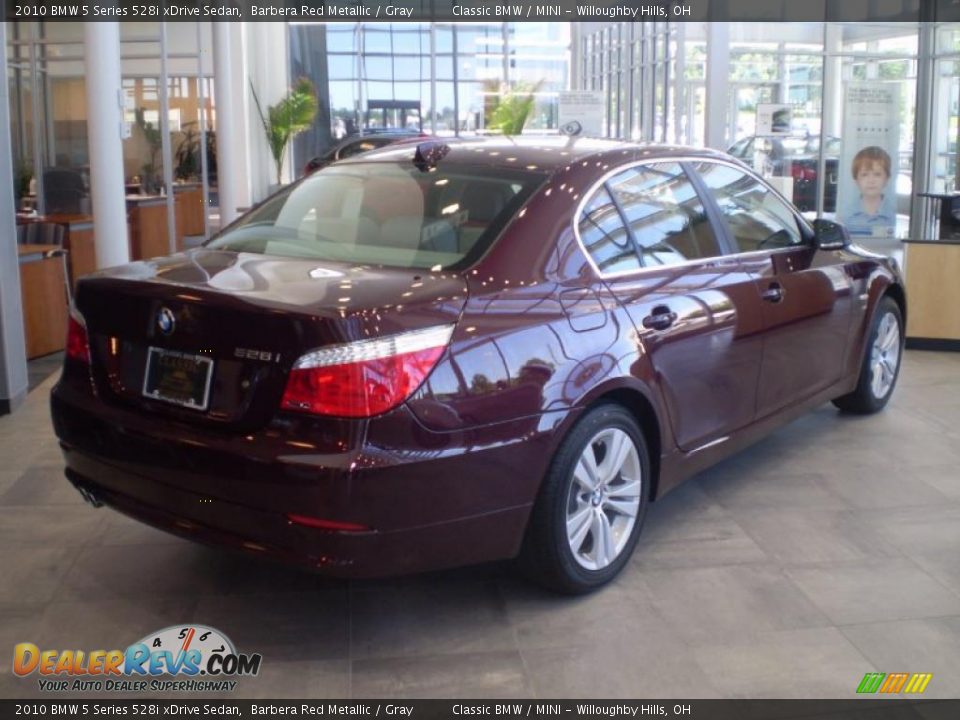 2010 BMW 5 Series 528i xDrive Sedan Barbera Red Metallic / Gray Photo #3