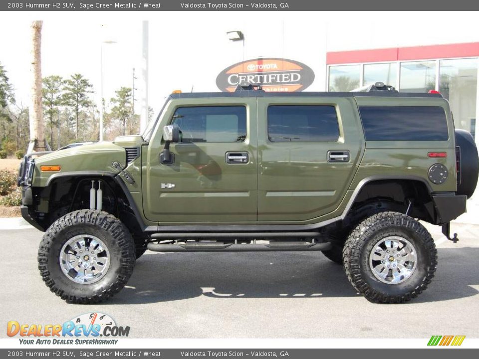 2003 Hummer H2 SUV Sage Green Metallic / Wheat Photo #3