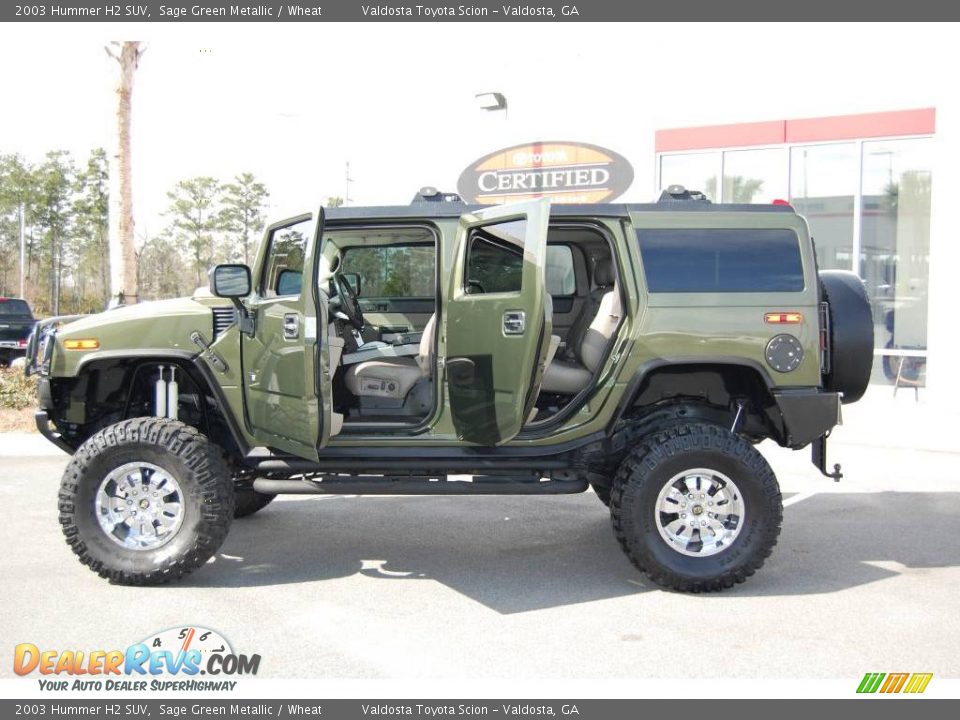 2003 Hummer H2 SUV Sage Green Metallic / Wheat Photo #4