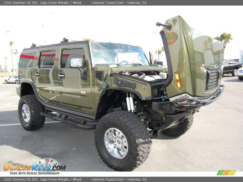 2003 Hummer H2 SUV Sage Green Metallic / Wheat Photo #11