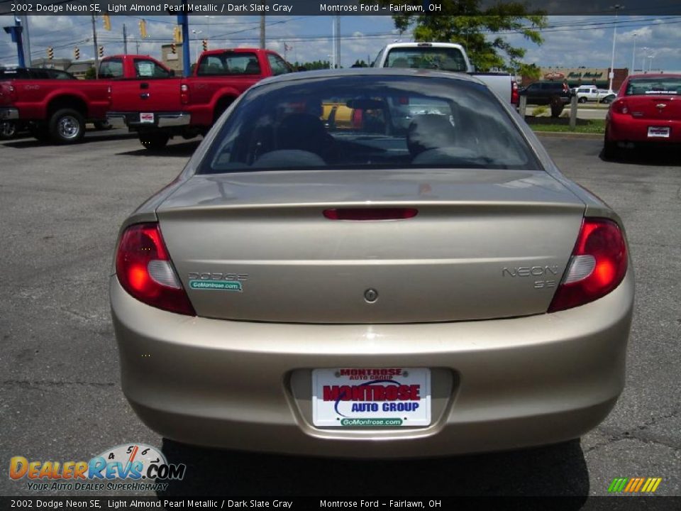 2002 Dodge Neon SE Light Almond Pearl Metallic / Dark Slate Gray Photo #4