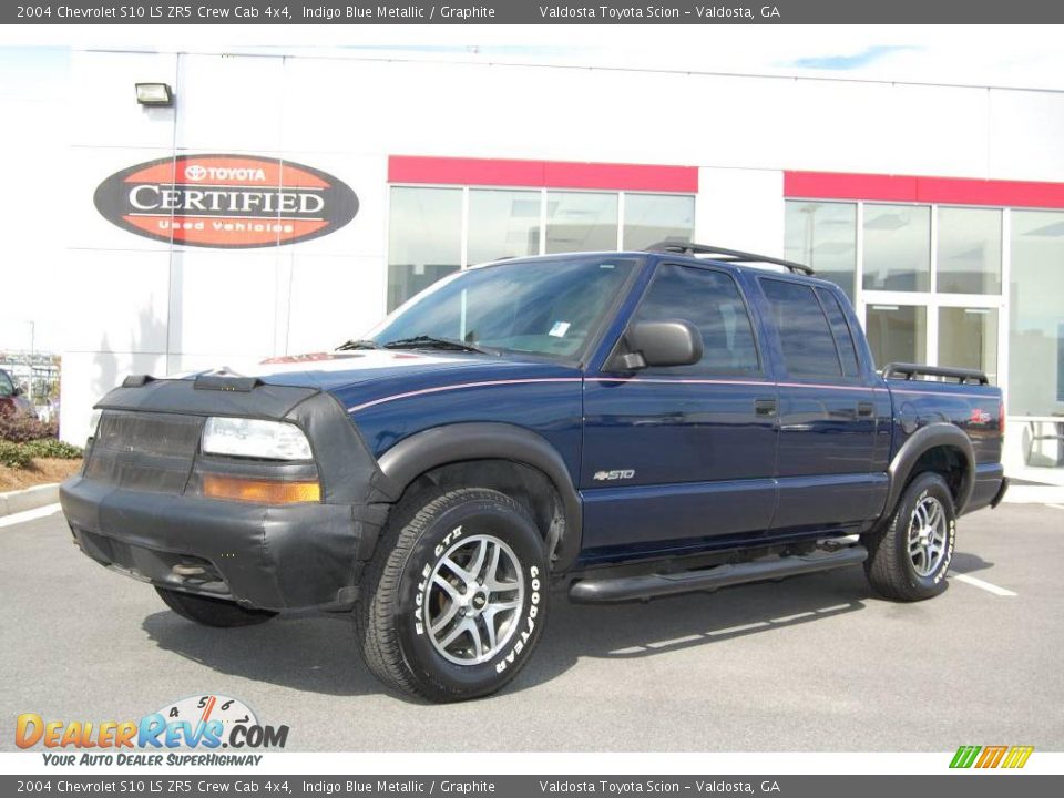 2004 Chevrolet S10 LS ZR5 Crew Cab 4x4 Indigo Blue Metallic / Graphite Photo #1