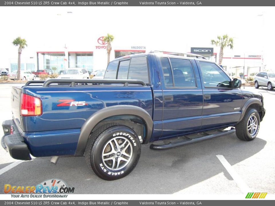 2004 Chevrolet S10 LS ZR5 Crew Cab 4x4 Indigo Blue Metallic / Graphite Photo #7