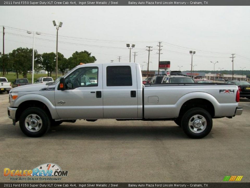 2011 Ford F350 Super Duty XLT Crew Cab 4x4 Ingot Silver Metallic / Steel Photo #2