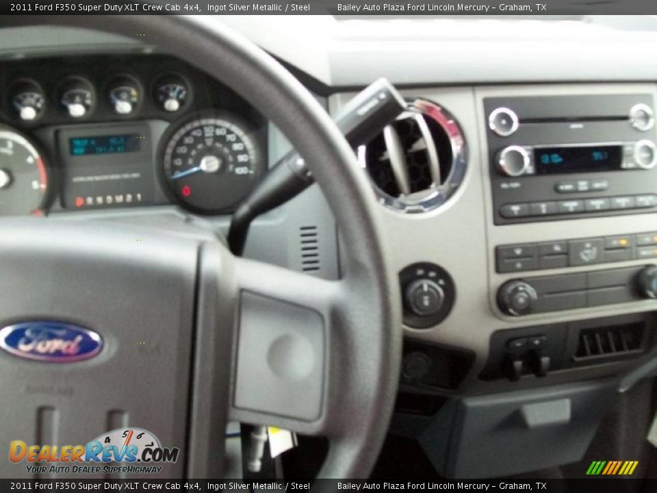 2011 Ford F350 Super Duty XLT Crew Cab 4x4 Ingot Silver Metallic / Steel Photo #3