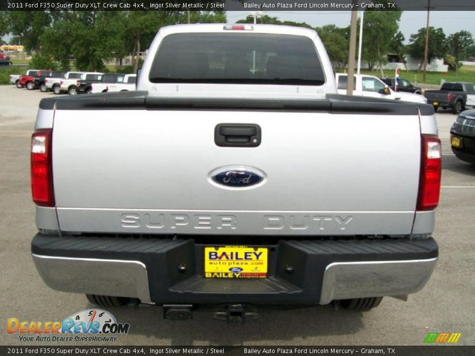 2011 Ford F350 Super Duty XLT Crew Cab 4x4 Ingot Silver Metallic / Steel Photo #5