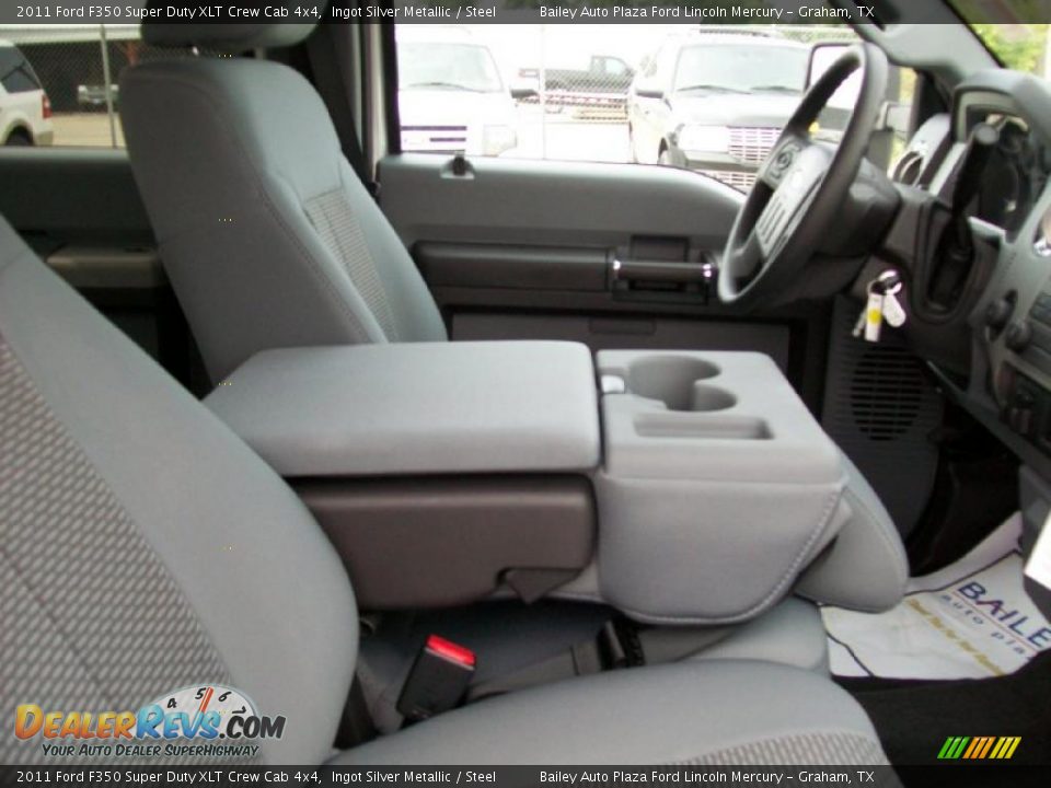 2011 Ford F350 Super Duty XLT Crew Cab 4x4 Ingot Silver Metallic / Steel Photo #6
