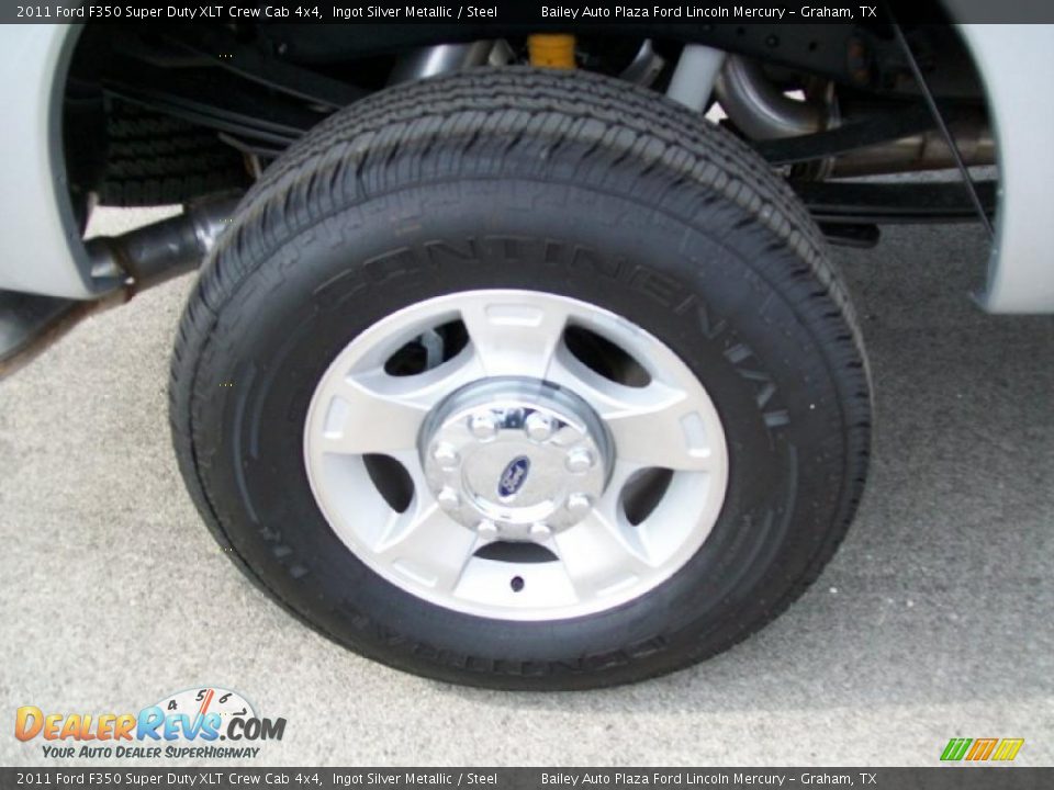2011 Ford F350 Super Duty XLT Crew Cab 4x4 Ingot Silver Metallic / Steel Photo #7