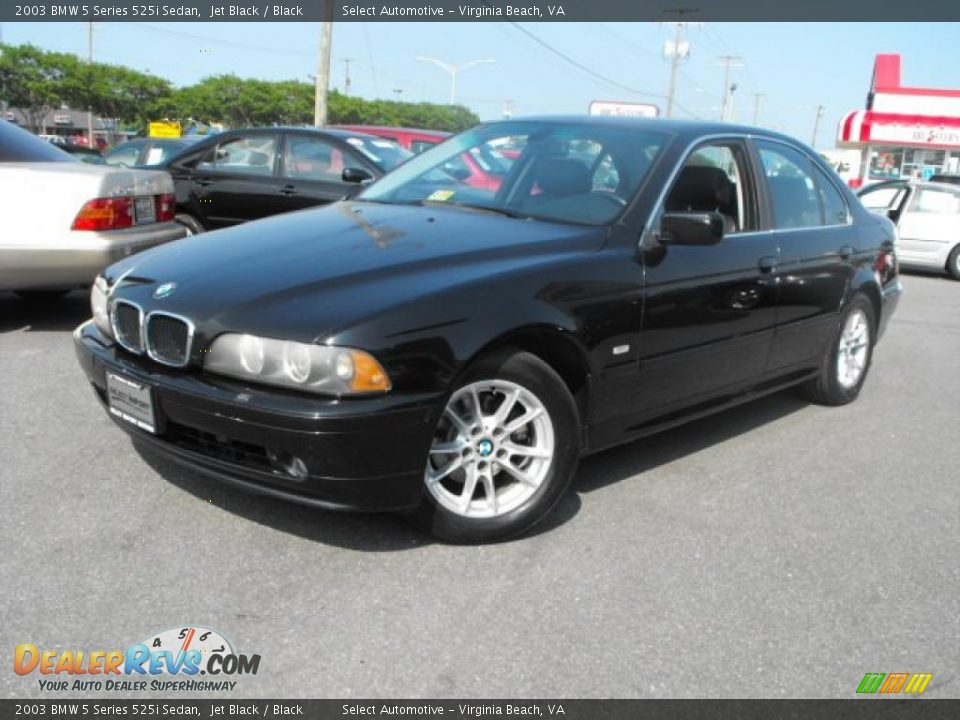 2003 BMW 5 Series 525i Sedan Jet Black / Black Photo #1
