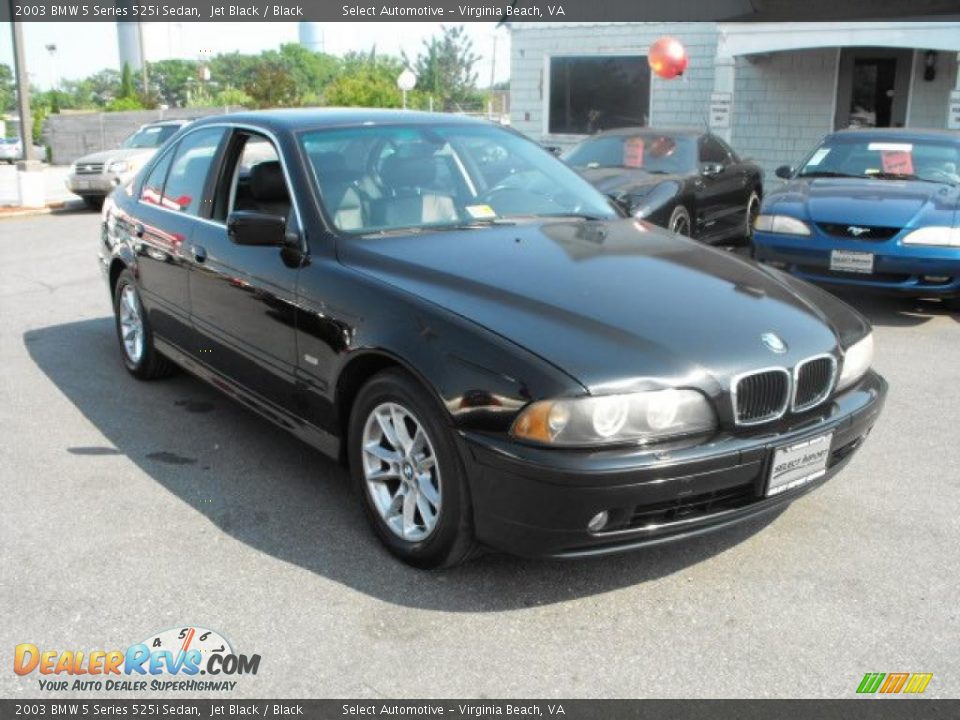 2003 BMW 5 Series 525i Sedan Jet Black / Black Photo #3