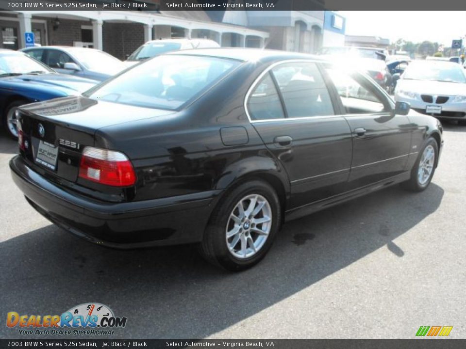 2003 BMW 5 Series 525i Sedan Jet Black / Black Photo #4